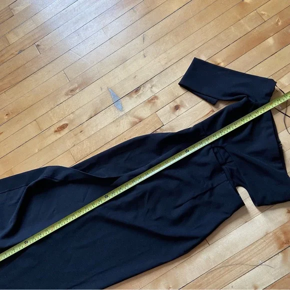 Solace London Black One Shoulder Cut Out Chic Midi Dress - Picture 10 of 11